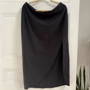 Abercrombie Black Slit midi Skirt